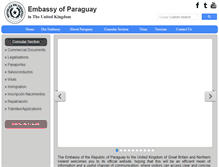 Tablet Screenshot of paraguayembassy.co.uk