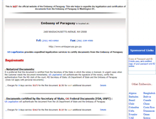 Tablet Screenshot of paraguayembassy.com